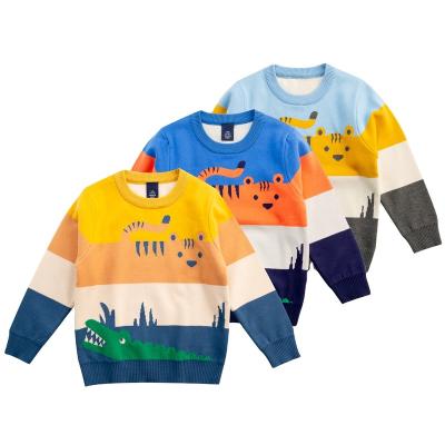 China Thickened anti-shrinkage children's cashmere sweater boy in the big round sweater neck sweater children's sweater wholesale for sale