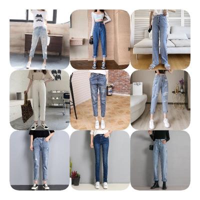 China Breathable Denim Pants Drops 2022 New Tube Dad Pants Fashionable High Street Loose Straight Ins High Waist Female Wide Leg Pants for sale