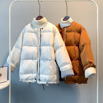 China Viable white duck down shorts down jacket winter loose collar windbreaker thick jacket for sale