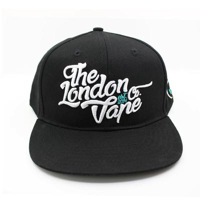 China High Quality COMMON Custom 5 Panel 3D Embroidered Logo Baseball Hats Black Snapback Hats for sale