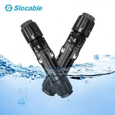 China Slocable Tin Plated Solid Copper Pin IP68 Waterproof 2022 DC Solar Power Cable Connector for sale