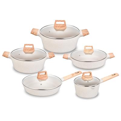 China Sustainable DSFOM 8501 Customized Cookware Set For Culinary Enthusiasts Aluminum Pot And Pan Set for sale