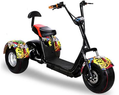 China 60v 20ah EEC/COC 10INCH Standard Removable Battery 3 Wheel Electric Golf Cart Scooter Electric Tricycle for sale