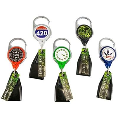 China Lighter Cheap ID Badge Holder Holder Lighter Retractable Key Chain for sale