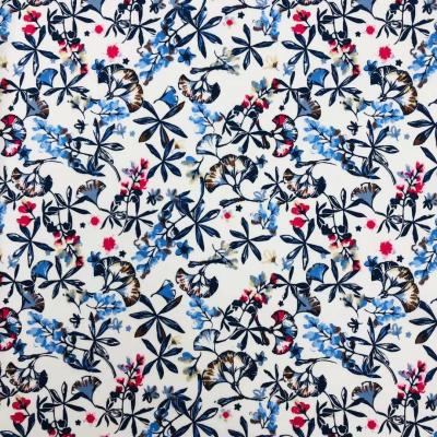 China Hang Down Feel Cotton Floral Spandex Printed Fabric for sale