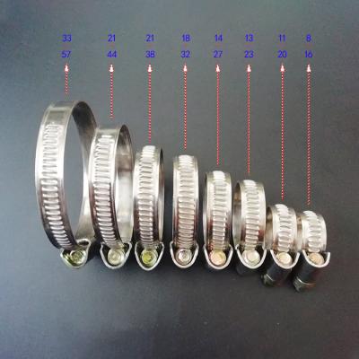 China German Type 304 Adjustable Hose Clamp Clip 201 Stainless Steel Automotive Hose Connection Hose Clamp Band Width W2 W4 Worm Gear Hose Clips 9mm for sale