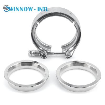 China Durable Turbo Exhaust System Male And Female Flanges Used With V-Band 150mm Stainless Steel Pipe Flange for sale