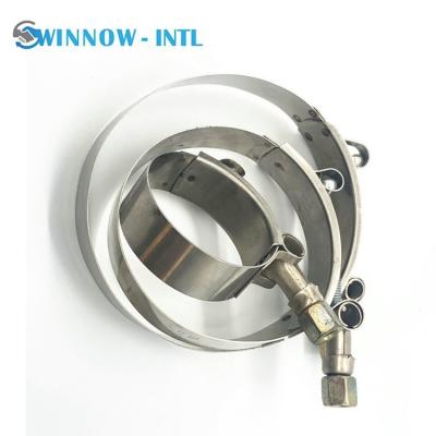 China Quality Durable 19mm Bandwidth Heavy Duty Manufacturing T-bolt Made With Sockets Pipe Clamp Connection Aluminum Pipe for sale