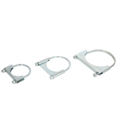 China Durable Automotive Type U Pipe Clamps Common Exhaust Pipe Exahust Muffler Carbon Steel Galvanized Clip for sale