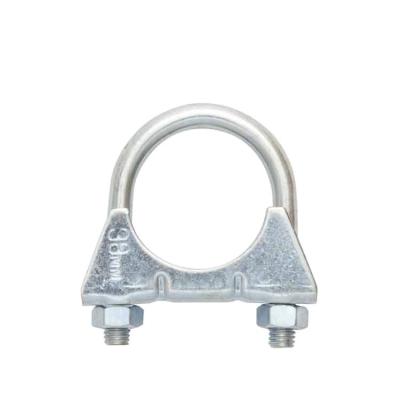 China Automotive 304 Stainless Steel Pipe Exhaust U-Bolt Pipe Hardware Metal Flexible Flex Strap Clamp With M6/M8/M10 Corrugated Nut for sale