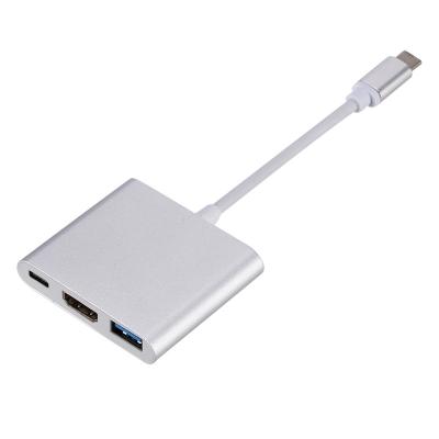 China Plug-and-play Usb C Type C To Hdtv Adpater Cable 3 In 1 Support 4K 30Hz USB 3.1 Type-C To HD USB 3.0 +PD Adapter for sale