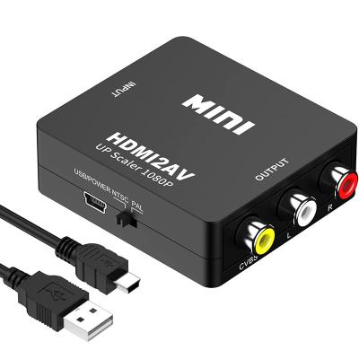 China COMPUTER Mini Size 1080p HDTV2AV HD To AV HDTV To RCA Video Audio Converter Supports 1080p60hz for sale