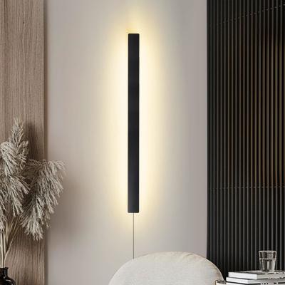 China Linear LED Exterior Wall lights Modern Plug in Wall Sconce for bedroom à venda