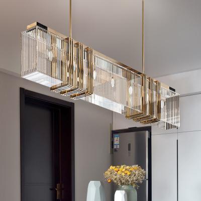 China Rustic Bedroom Dining Room Lighting with Gold Finish and K9 Crystal Pendant Lights en venta