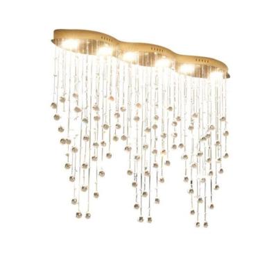 China Living Room Indoor Lighting High Ceiling Lights with Middle Size Crystal Chandelier for sale