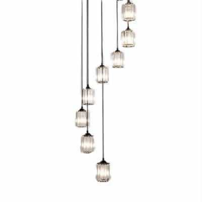 Cina Arabic Crystal LED Staircase Chandelier Modern Hanging lights for staircase in vendita