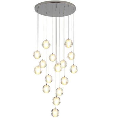 China Customized Crystal Chandeliers for High Ceiling Staircase in Luxury Hotels and Villas for sale