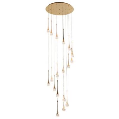 China Crystal Pendant Lights for Foyer SANXIANG Gold Dimmable Lamp Stairs Modern Chandelier for sale