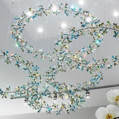 China Project Lighting Design Indoor Luxury Decorative Crystal Chandelier for Hotel Living Room for sale