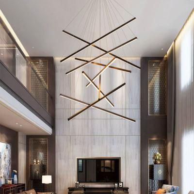 China Modern Nordic Villa Home Decor LED Stair Lighting with Steel Hanging Design for sale