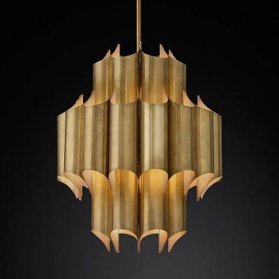 China Modern Vintage Gold Bedroom Chandelier with Copper Metal Pendant Fixture Led Chip Smd for sale