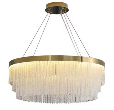 China 3500K Warm White LED Pendant Gold Crystal Chandelier Light for Home and Hotel Decor for sale