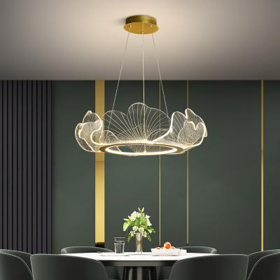 China Modern Fashion Villa Living Room LED Chandelier with Acrylic Pendant Light Solution for sale