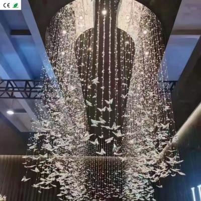 중국 Customized Modern Nordic Crystal Chandelier Warm White LED Hotel Lighting 판매용