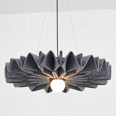 China Nordic Designer Soft Acoustic panel fabric Pendant Light for Restaurant Chandeliers for sale