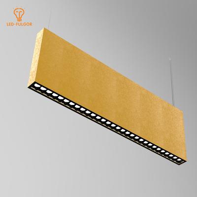 China Colorful Office Linear Acoustic LED Pendant Lamp with High CRI 92 Sound Absorbing Light for sale