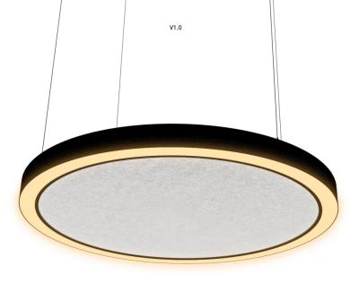 中国 Aluminum Acoustic Lighting Circular LED Lights Hanging Chandelier for Modern Design 販売のため