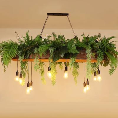 China Industrial Art Creative Natural Plant/Flower Pendant Light Led floral Chandelier for Hotel Bar for sale