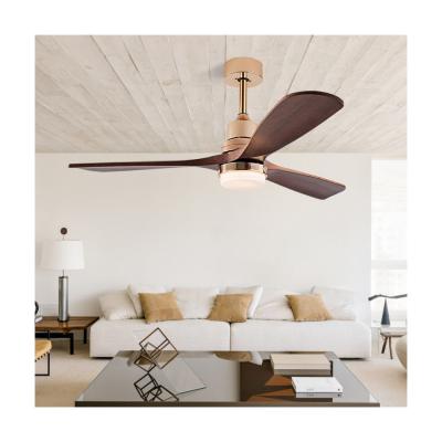 China Bedroom Ceiling Fan with Remote Control and Light in Modern Style Durable Solid Wood Leaf Te koop