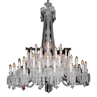 China Project Installation 45 Lights Baccarat Large Chandelier for Villa in 3500K Warm White for sale