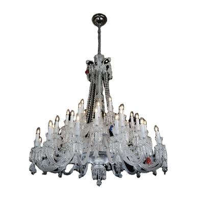 China Chrome K9 Lamp Energy Saving Baccarat Style Crystal Chandelier with Transparent Shade for sale