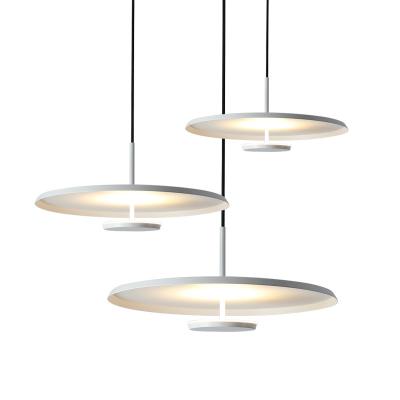 China Modern Aluminum LED Acrylic Ceiling Pendant with Frosted White Shade and Dimming for sale