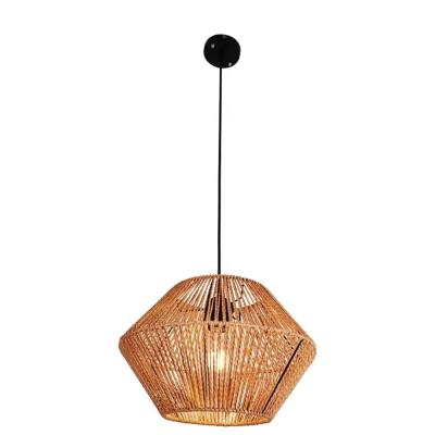 China Modern Rattan Wicker Table Pendant Lamp for Home House Dinner Room Kitchen Island for sale