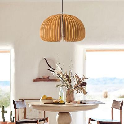 China Modern Natural Wood Hanging Rattan Pendant Lamp for Restaurant Hotel Project Lighting for sale