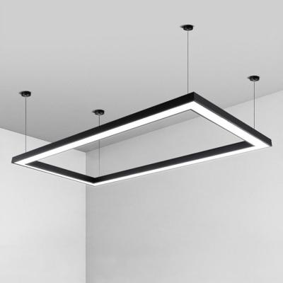 China Aluminum Linear Lights 1m 1.2m 4ft Led Ceiling Hanging Lamp for Office Gym Supermarkets à venda