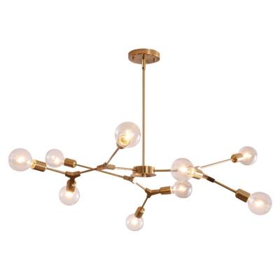 China Mid Brass Pendant Light for Living Room Dining Bedroom Kitchen Color Rendering Index Ra 90 for sale