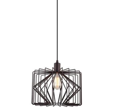 China Industrial vintage black rose gold iron cage lampshade lampade antique led pendant light lamp for restaurant kitchen zu verkaufen