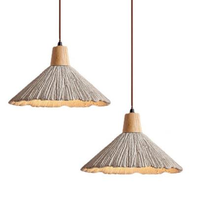 Chine Decorative Droplight Hanging Lamp Ceiling Lighting Cement Wood Concrete Pendant Light for Home Art Decor à vendre