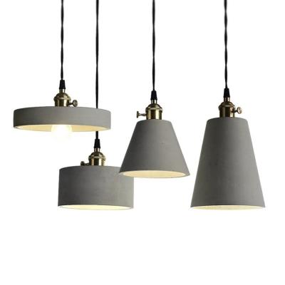 China Nordic vintage cement chandelier simple dining room bedroom pendant lamp for sale