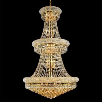 China Modern Decorative Luxury 3 Tiers Crystal Empire Chandelier zu verkaufen