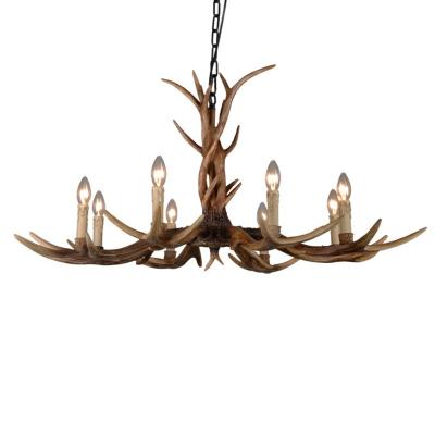 China American Country Retro Industrial Style Antler Restaurant Living Room Decorative Lights Chandelier 4 to 12 for sale