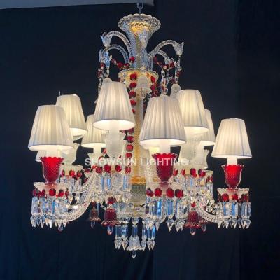 Κίνα Decorative european style red crystal lighting classical fancy indoor chandelier προς πώληση