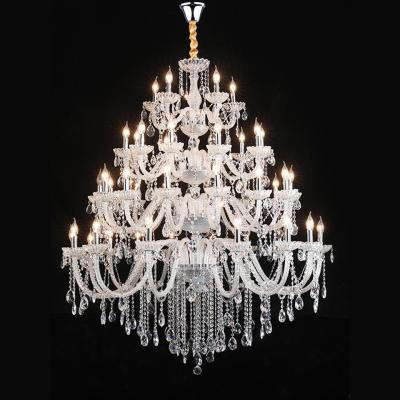 China Custom Extra Large Wedding Banquet Hall Candle Maria Theresa Crystal Chandeliers à venda