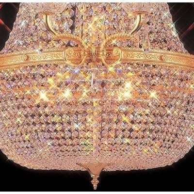 China Brass Crystal Chandelier Art Light Luxury Guest Branch All livingroom Study Lighting Fi Te koop