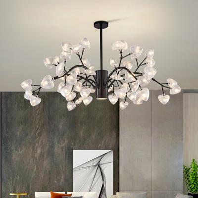 Cina Modern Tree Branch Light Fixture Decorative Led Pendant Ceiling Light Luxury Black Branch Chandelier in vendita