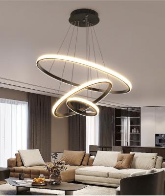 Cina Wholesale House Decorative Cheap Living Room Indoor LED Ring Chandelier Modern Minimalist in vendita